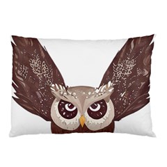 Owl Bird Feathers Pillow Case by Sarkoni