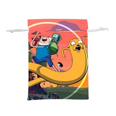 Finn And Jake Adventure Time Bmo Cartoon Lightweight Drawstring Pouch (s) by Bedest