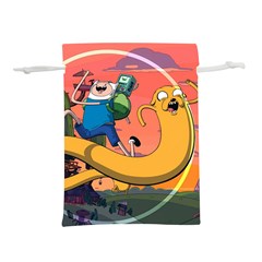 Finn And Jake Adventure Time Bmo Cartoon Lightweight Drawstring Pouch (l) by Bedest