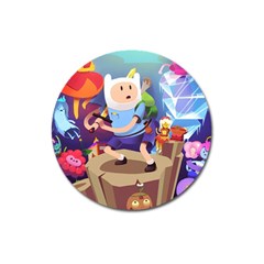 Cartoon Adventure Time Finn Princess Bubblegum Lumpy Space Magnet 3  (round) by Bedest