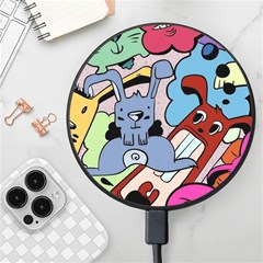Graffiti Monster Street Theme Wireless Fast Charger(black) by Bedest
