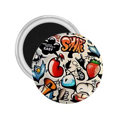 Comical Words Animals Comic Omics Crazy Graffiti 2 25  Magnets by Bedest