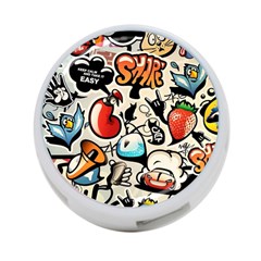 Comical Words Animals Comic Omics Crazy Graffiti 4-port Usb Hub (two Sides) by Bedest