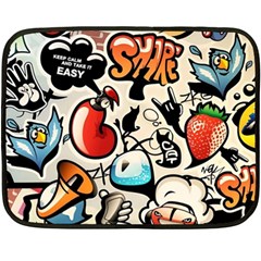 Art Book Gang Crazy Graffiti Supreme Work Two Sides Fleece Blanket (mini) by Bedest