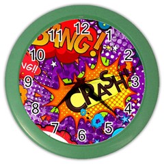 Crash Bang Adventure Time Art Boom Graffiti Color Wall Clock by Bedest