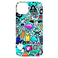 Graffiti Pop Art Crazy Retro Iphone 14 Plus Black Uv Print Case by Bedest