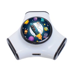 Spaceship Astronaut Space 3-port Usb Hub by Hannah976