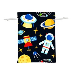 Space Seamless Pattern Cartoon Art Lightweight Drawstring Pouch (l) by Hannah976
