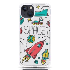 Space Cosmos Seamless Pattern Seamless Pattern Doodle Style Iphone 13 Tpu Uv Print Case by Hannah976