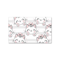 Cat With Bow Pattern Sticker (rectangular) by Hannah976