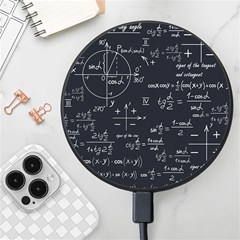 Mathematical Seamless Pattern With Geometric Shapes Formulas Wireless Fast Charger(black) by Hannah976