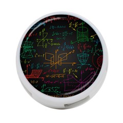 Mathematical Colorful Formulas Drawn By Hand Black Chalkboard 4-port Usb Hub (two Sides) by Ravend