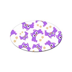 Purple Owl Pattern Background Sticker Oval (100 Pack) by Apen