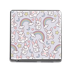 Seamless Pattern With Cute Rabbit Character Memory Card Reader (square 5 Slot) by Apen