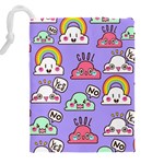 Cloud Seamless Pattern Drawstring Pouch (4XL) Back