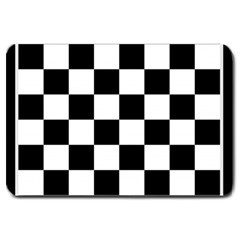 Chess Board Background Design Large Doormat by Apen