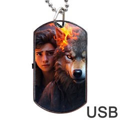 Be Fearless Dog Tag Usb Flash (one Side) by Saikumar