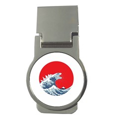 The Great Wave Of Kaiju Money Clips (round)  by Cendanart