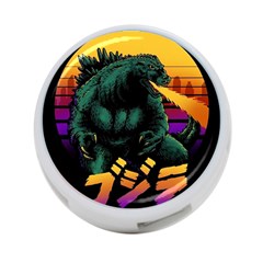Godzilla Retrowave 4-port Usb Hub (one Side) by Cendanart