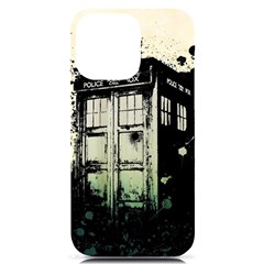 Doctor Who Tardis Iphone 14 Pro Max Black Uv Print Case by Cendanart