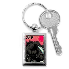 Godzilla Vintage Wave Key Chain (rectangle) by Cendanart