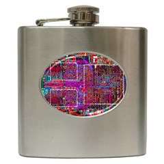 Technology Circuit Board Layout Pattern Hip Flask (6 Oz) by Ket1n9