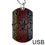 Circuit Board Seamless Patterns Set Dog Tag USB Flash (Two Sides) Back