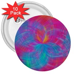Abstract Fantastic Ractal Gradient 3  Buttons (10 Pack)  by Ket1n9