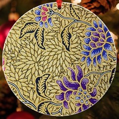 Traditional Art Batik Pattern Uv Print Acrylic Ornament Round by Ket1n9