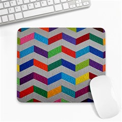 Charming Chevrons Quilt Large Mousepad by Ket1n9