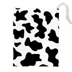Animal Print Black And White Black Drawstring Pouch (5xl) by Ket1n9