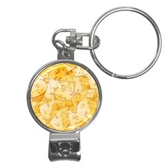 Cheese Slices Seamless Pattern Cartoon Style Nail Clippers Key Chain by Ket1n9