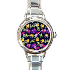 Space Patterns Round Italian Charm Watch by Hannah976