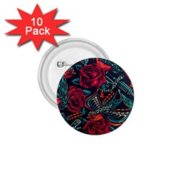 Vintage Flash Tattoos Designs Seamless Pattern 1 75  Buttons (10 Pack) by Hannah976