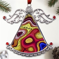 Chaos Unknown Unfamiliar Strange Metal Angel With Crystal Ornament by Paksenen