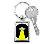 Ufo Flying Saucer Extraterrestrial Key Chain (Rectangle) Front