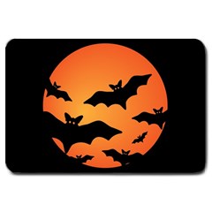 Halloween Bats Moon Full Moon Large Doormat by Cendanart