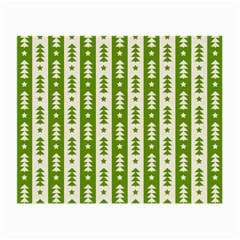 Christmas Green Tree Background Small Glasses Cloth by Cendanart