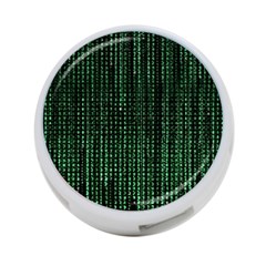 Green Matrix Code Illustration Digital Art Portrait Display 4-port Usb Hub (two Sides) by Cendanart