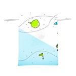 Astronaut Spaceship Lightweight Drawstring Pouch (M) Back