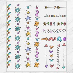 Doodles Border Letter Ornament Canvas 8  X 10  by Bedest