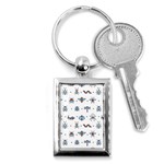 Insects Icons Square Seamless Pattern Key Chain (Rectangle) Front