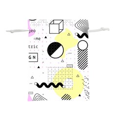 Graphic Design Geometric Background Lightweight Drawstring Pouch (s) by Bedest