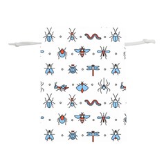 Insects Icons Square Seamless Pattern Lightweight Drawstring Pouch (s) by Bedest