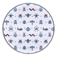 Insects Icons Square Seamless Pattern Wireless Fast Charger(white) by Bedest