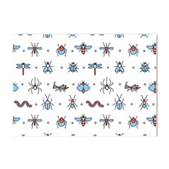 Insects Icons Square Seamless Pattern Crystal Sticker (a4) by Bedest