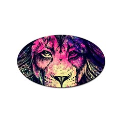 Psychedelic Lion Sticker Oval (100 Pack) by Cendanart