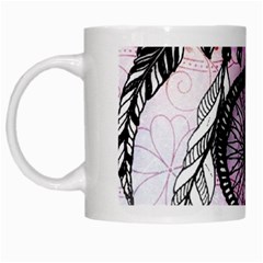Dream Catcher Art Feathers Pink White Mug by Bedest