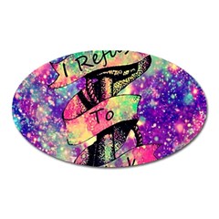 Anchor Purple Space Oval Magnet by Bedest