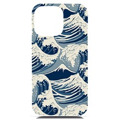 Japanese Wave Pattern Iphone 14 Pro Max Black Uv Print Case by Cendanart